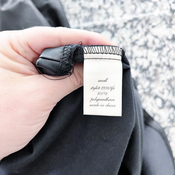 Quinn Black Faux Leather Full Skirt - Picture 9 of 9